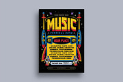 Music Festival Flyer template, a Flyer Template by megarez (Thumbnail 2 of 3)