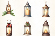 Christmas Candle Lantern Clipart, an Illustration by CrexoraLab (Thumbnail 4 of 5)