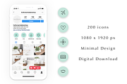 200 Instagram Story Highlight Covers, a Social Media Template by Blog&Glow (Thumbnail 4 of 4)