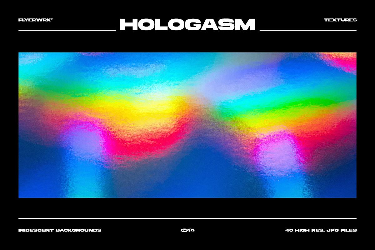 Hologasm - Iridescent Backgrounds, a Background Graphic by FLYERWRK (Photo 5 of 8)