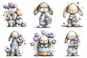Whimsical Rabbit Clipart with Eggs B, an Illustration by Daily.Designs (Thumbnail 3 of 8)