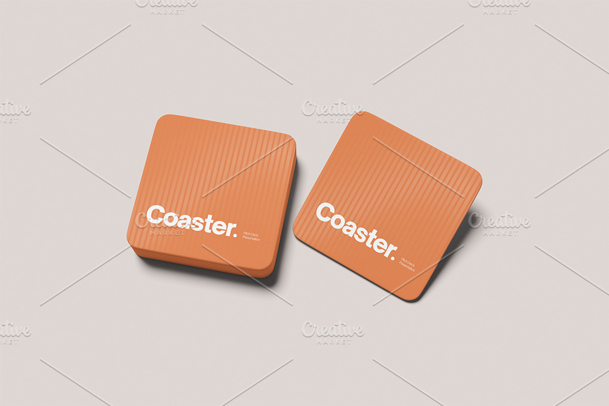Creative Coaster Branding Mockup, a Merchandise Mockup by Gatamotion (Photo 4 of 5)