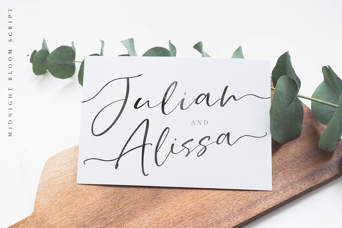 Midnight Bloom Script +18 Free Logos, a Script Font by Pink Coffie (Photo 10 of 15)