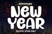 New Year | Script Font, a Script Font by Scratchones (Thumbnail 1 of 8)