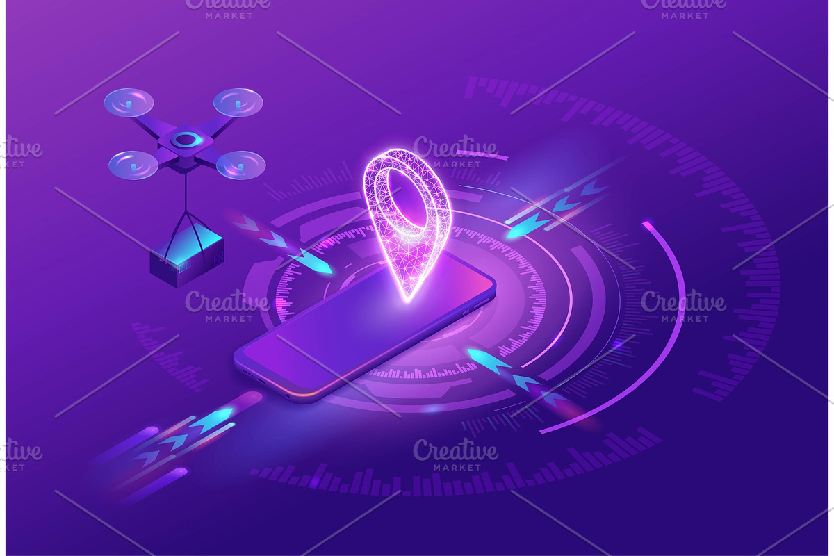 Futuristic concept with drone, a Technology Illustration by Nadine's illustrations