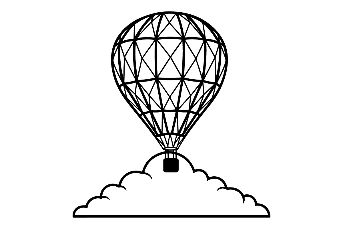 Hot Air Balloon Silhouette Bundle, an Object Illustration by Gaye Art (Photo 23 of 31)