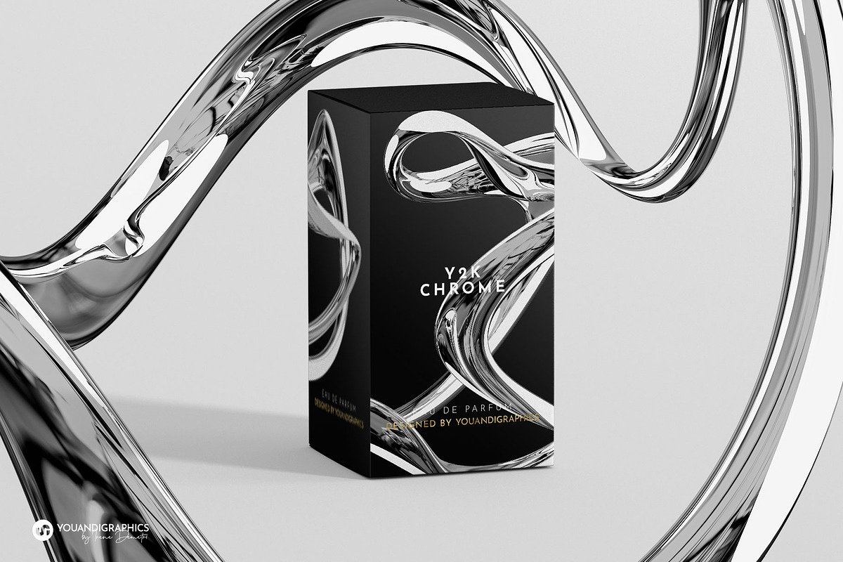 Liquid Chrome Abstract 3D Elements, an Object Graphic by Youandigraphics (Photo 7 of 13)