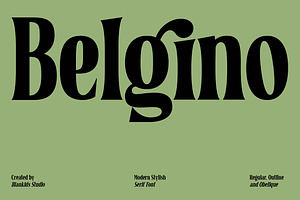 Belgino – Modern Stylish Serif Font, a Serif Font by Blankids Studio