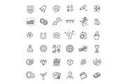 Casino vector icon set, an Outline Icon by Tettygreen (Thumbnail 1 of 3)