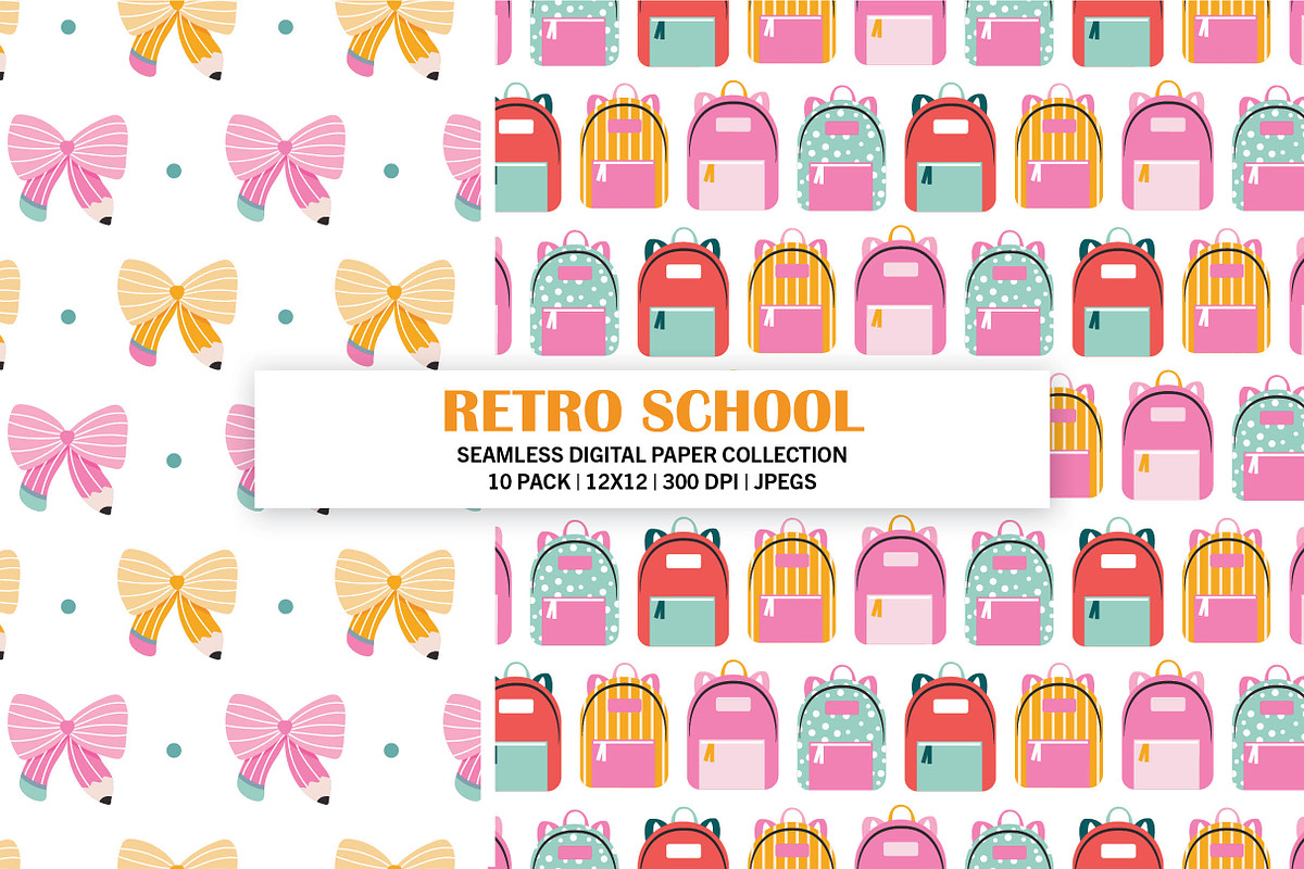 Retro School Seamless Patterns, a Pattern Graphic by Alanna Messina Design Co (Photo 6 of 9)