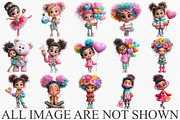 Watercolor Quirky Girl Clipart, an Illustration by Canvas Craft (Thumbnail 3 of 6)
