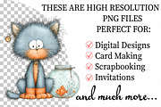 Fishbowl Whimsical Cat Clipart, an Illustration by Daily.Designs (Thumbnail 2 of 5)