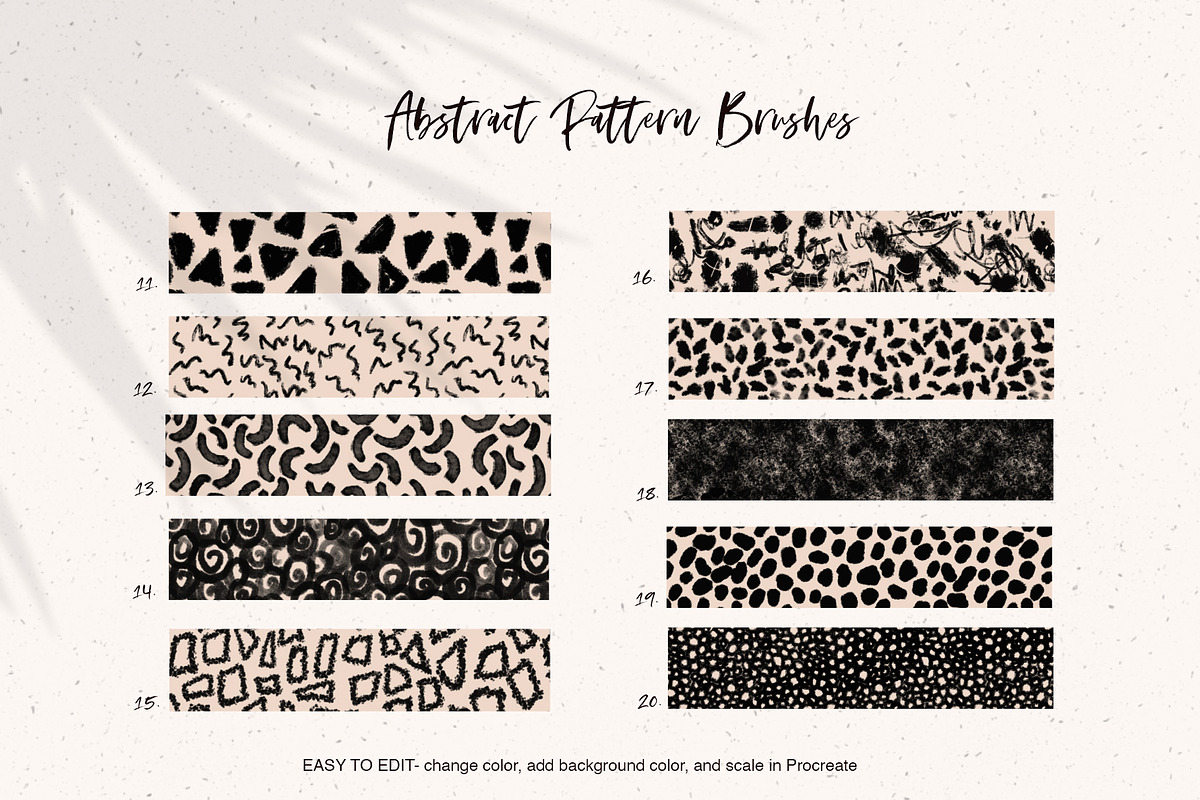 45 Procreate Pattern Brushes, a Brush Add-On by Sweet Fig (Photo 4 of 14)