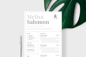 Resume Template 1 Page Stockholm