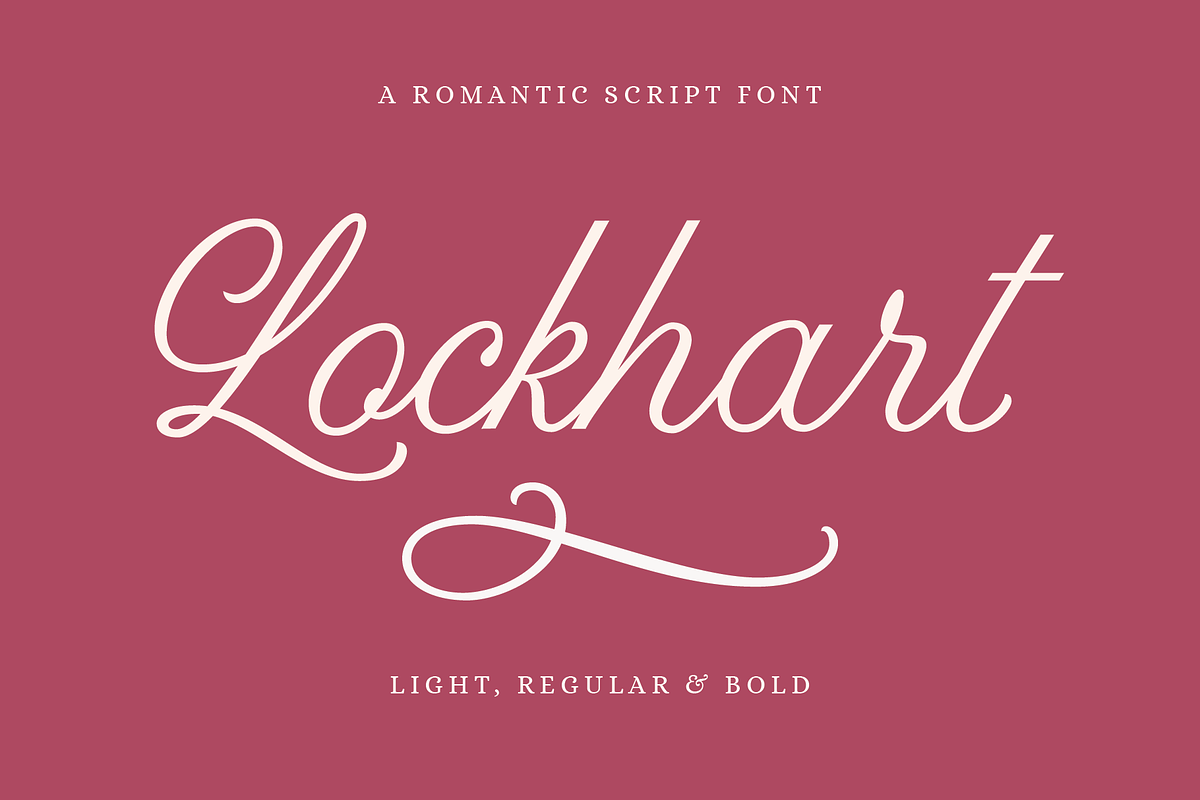 Lockhart- Romantic Script Font, a Script Font by Danielle Eneh (Photo 1 of 11)