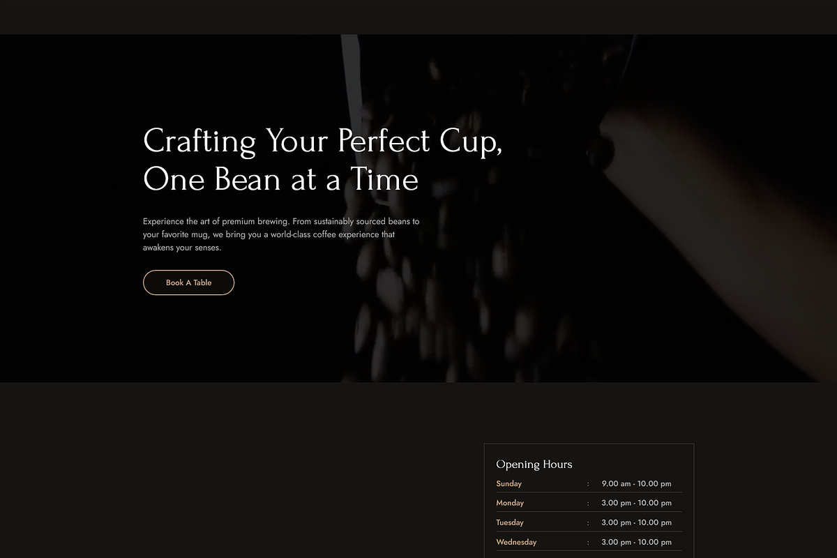 Arham · Premium Coffee Template, a Landing Page Template by VeloxUI (Photo 4 of 4)