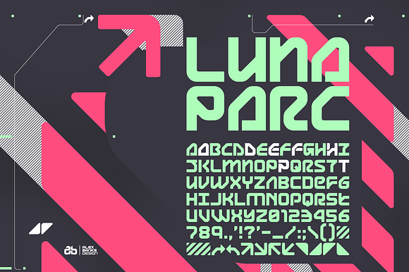 LUNA PARC Futuristic Font preview 7