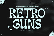 Retro Guns - Display Font Type, a Serif Font by Flawless And Co (Thumbnail 1 of 10)