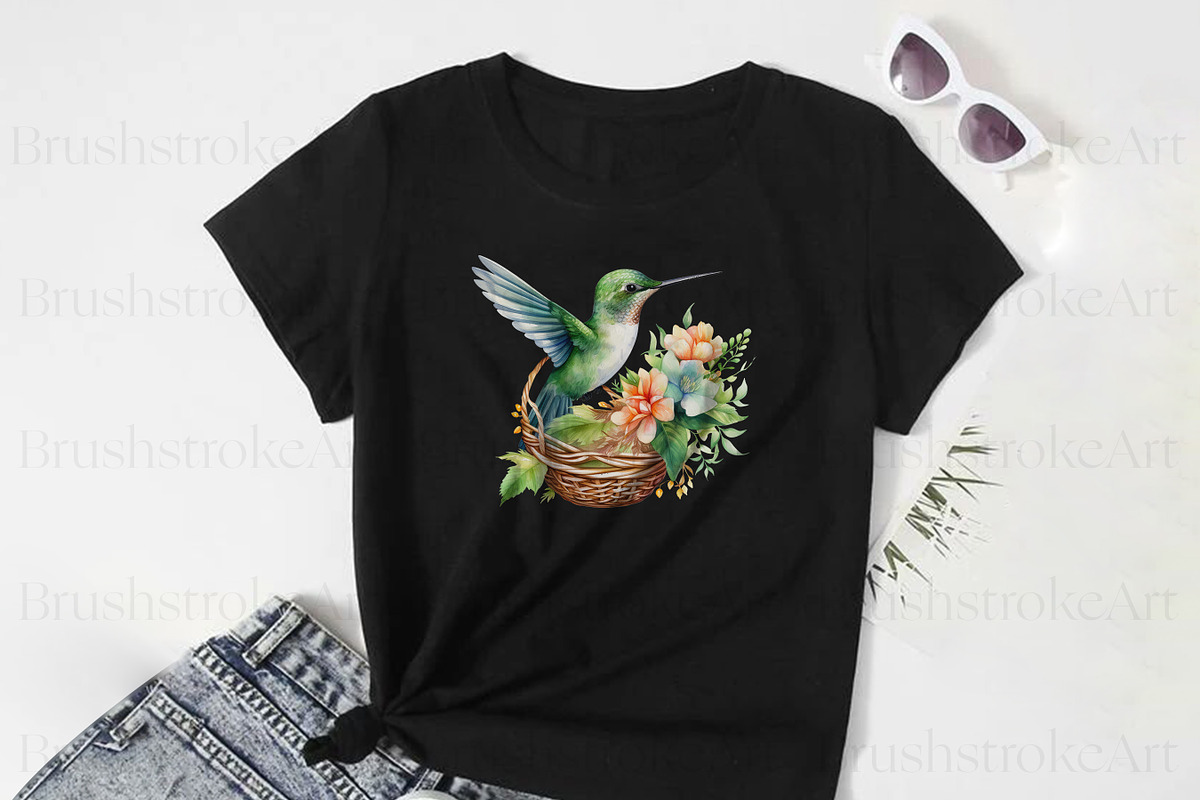 Hummingbird Clipart, Hummingbirds, an Animal Illustration by BrushstrokeArtGB (Photo 7 of 8)