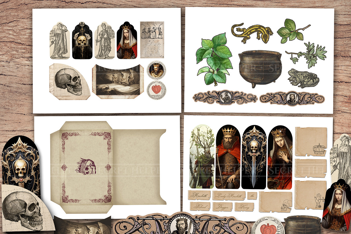 Macbeth Scrapbook Kit, a Person Illustration by Secret Helper (Photo 4 of 8)