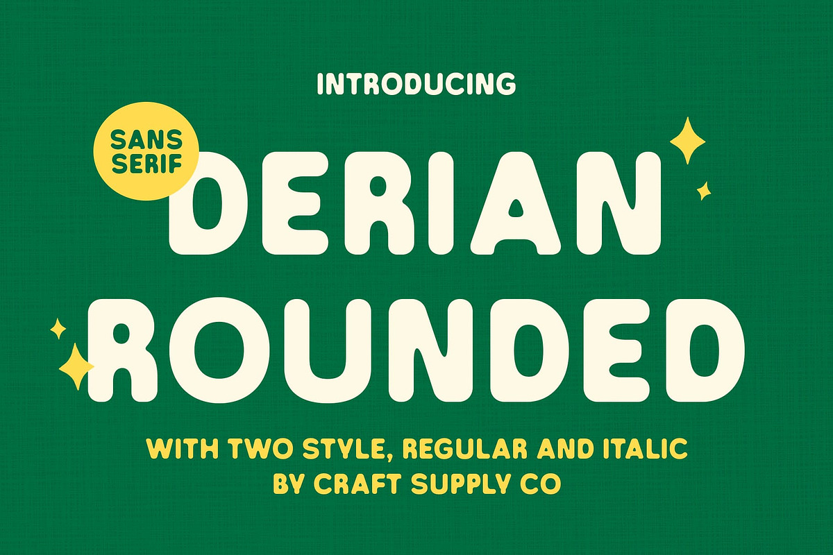 Derian Rounded, a Sans Serif Font by Craft Supply Co. (Photo 1 of 8)