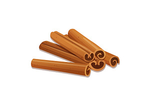 Cinnamon sticks illustration, a Food Illustration by Elen_Art