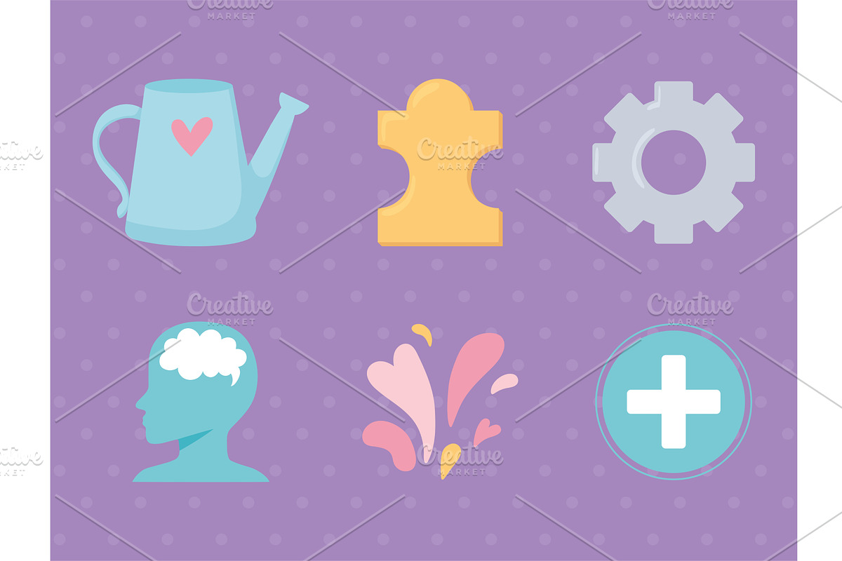mental health, think, a Healthcare Illustration by studiogstock