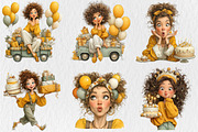 Watercolor Funny Birthday Girls Clip, a Seasonal Illustration by Rose Art (Thumbnail 3 of 6)