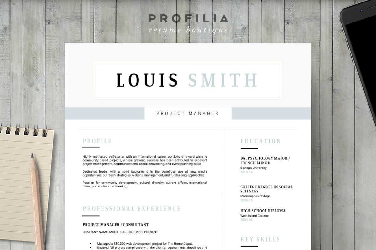 Word Resume & Cover letter Template, a Resume Template by Profilia Resume Boutique (Photo 2 of 6)