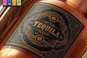 Tequila Bottle Label