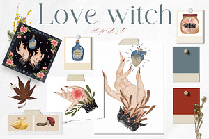 Love Witch Clipart Witchcore PNG