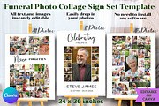 Funeral Photo Collage Sign Set, a Templates & Theme by Adalin Shop (Thumbnail 1 of 4)