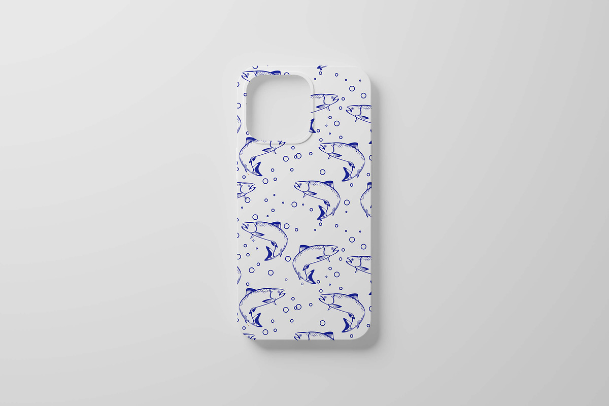 Salmon Fish Seamless Pattern Seafood, a Pattern Graphic by Viktorijareut (Photo 5 of 5)