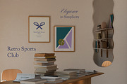 Handmade Tennis & Retro Sport Prints, a Background Graphic by Laras Wonderland (Thumbnail 6 of 8)