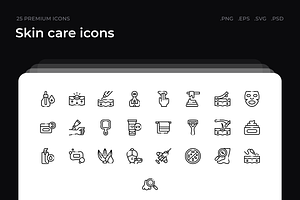 Skin care icons, an Outline Icon by Wencory