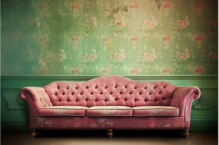 British indian big sofa. Generate Ai, a Background Photo by Ylivdesign