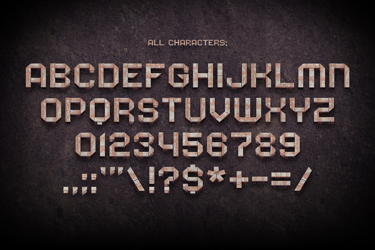 Rough Weld – Color Bitmap Font, a Font by Gleb Guralnyk (Photo 5 of 5)