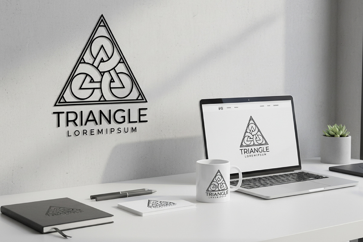 Geometric Triangle Logo, a Branding & Logo Template by Saba Vector (Photo 2 of 3)