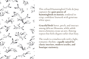 Hummingbird Illustrated Toile Print, a Pattern Graphic by Hughes Studio (Thumbnail 3 of 8)