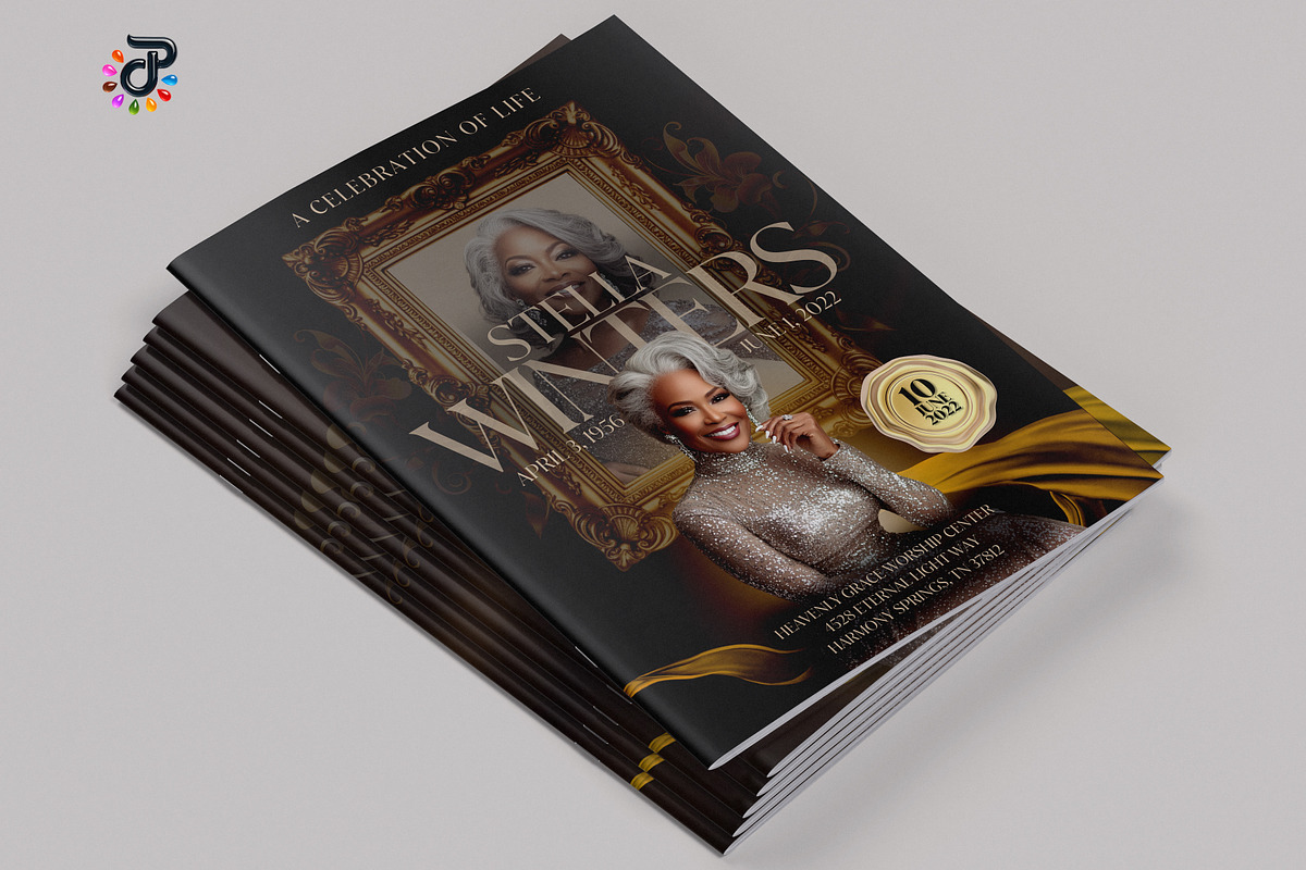 Elegant Canva Obituary Template, a Brochure Template by Protech Design ENT (Photo 3 of 9)