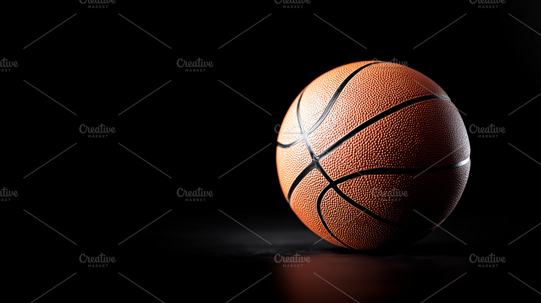 Basketball on a dark background with, a Sports & Recreation Photo by MistyDay