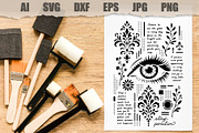 Stencil Eye Floral, an Object Illustration by MARYCRAFTIRIA (Thumbnail 2 of 3)