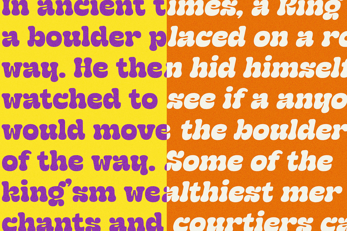 Geska Rolling - Groovy Retro Font, a Slab Serif Font by Kulokale (Photo 5 of 10)