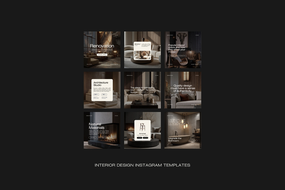 Interior Design Instagram Kit IV, a Social Media Template by Instprofi | Studio Estimo (Photo 12 of 12)