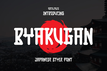 BYAKUGAN - Japanese Style Font, a Serif Font by ENATIVE