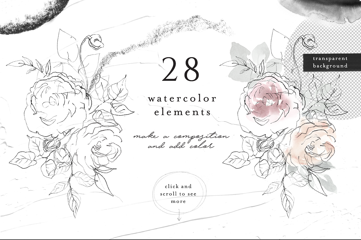 Refinement – drawing set, a Texture Illustration by Helen Halik art (Photo 3 of 9)