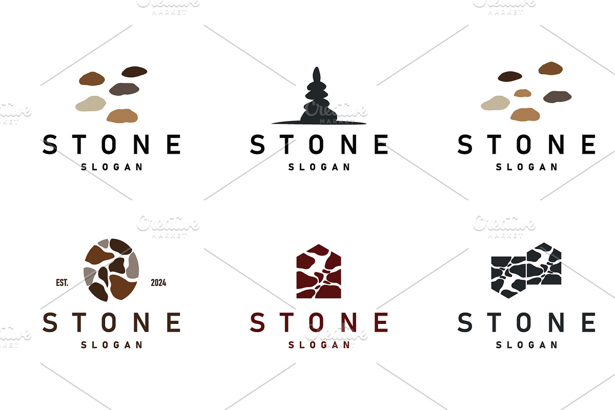 Stone Logo Premium Set Bundle, a Branding & Logo Template by Maylianaw28