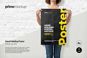 Hand Holding Poster Mockup, a Print Template by PrimeMockup (Thumbnail 1 of 7)