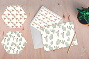Watercolor Cactus Seamless Patterns, an Illustration by ColorfulNest (Thumbnail 4 of 7)
