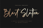 Blast Slatton, a Script Font by MenkType Studio (Thumbnail 1 of 6)